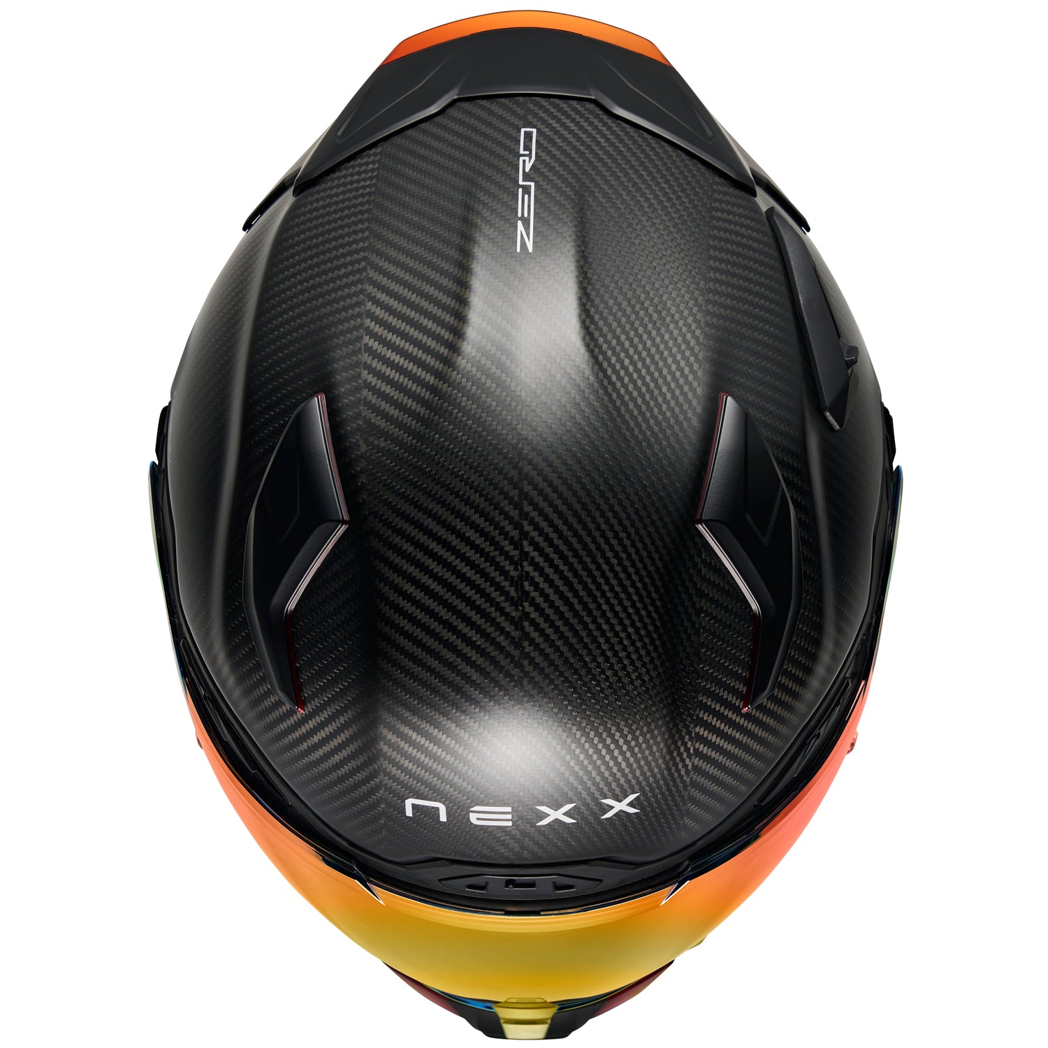 black and orange motorcycle helmet X.WST 3 ZERO PRO CARBON